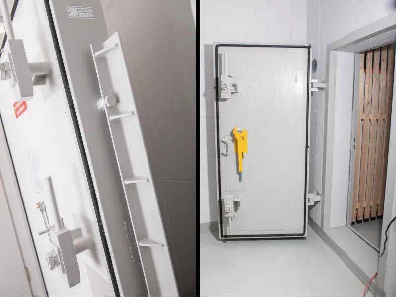 Schutzraumtür Panzertür 20cm Krenn PT1, 80x185cm feste Schwelle.